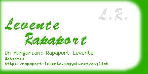 levente rapaport business card